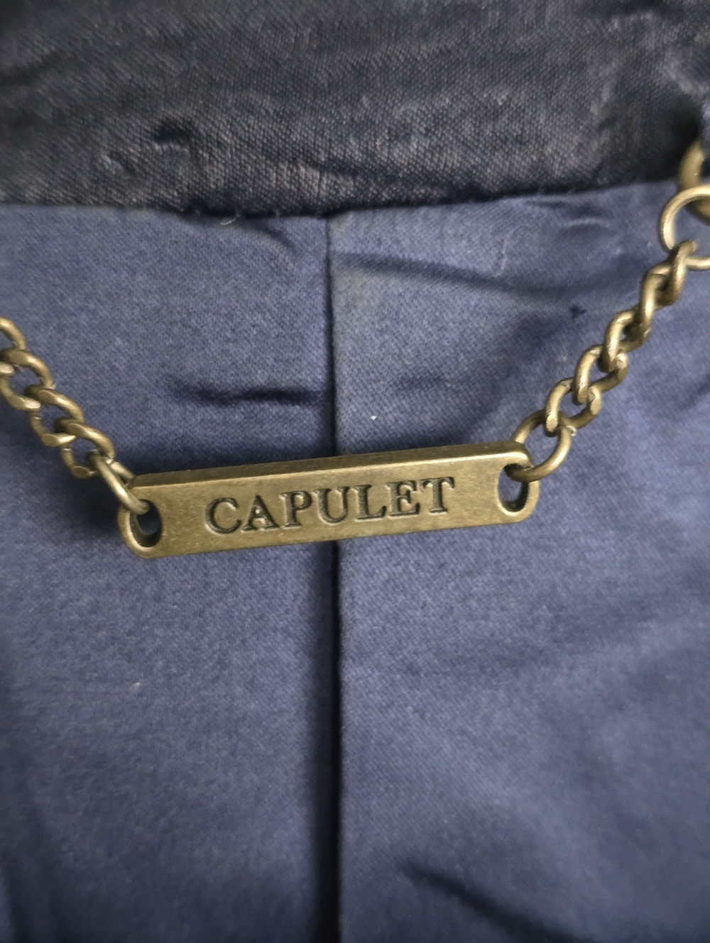 Capulet Navy Textured Open Front Blazer Size Small - Picture 6 of 8